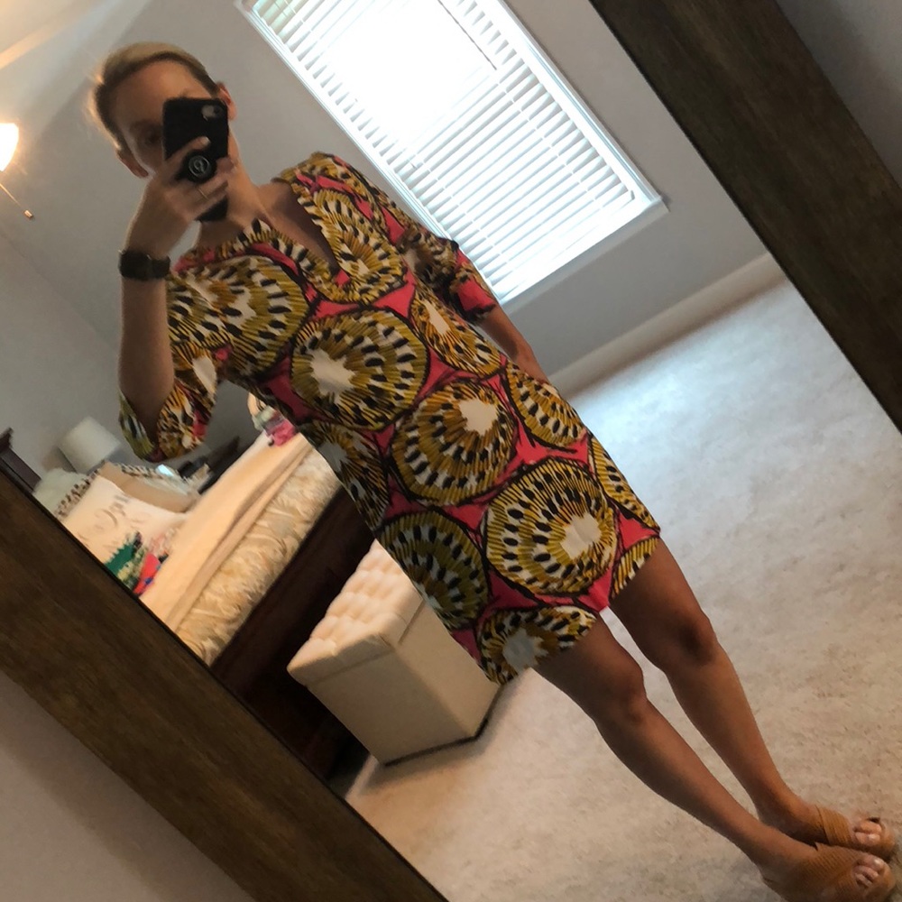 Jcrew three quarter sleeve dress